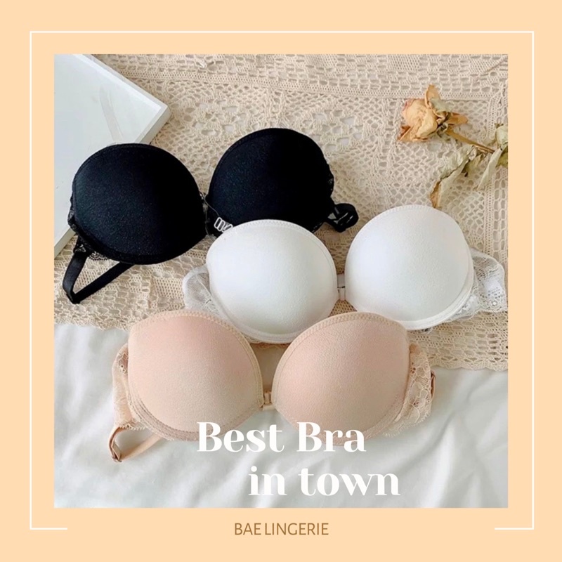 Áo ngực quây chống tuột có gọng mút vừa nâng ngực cài trước tặng dây áo ANNIE - Bae Lingerie