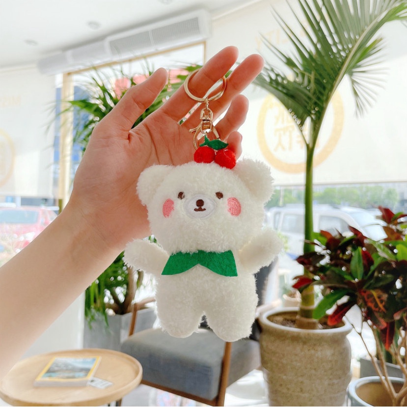 Móc khóa Gấu Thỏ bông Giáng Sinh đáng yêu treo trang trí balo phụ kiện xmas xinh giá rẻ