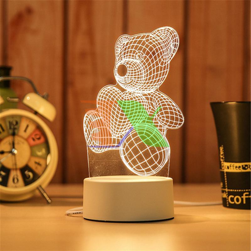 Đèn ngủ, đèn trang trí Led 3D, nhiều hình độc đáo ngộ nghĩnh