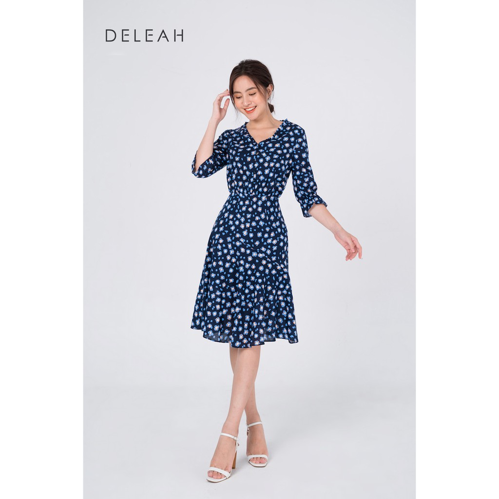 De Leah - Đầm Xoè Tay Lỡ Cổ Bèo Nhí - Thời trang thiết kế