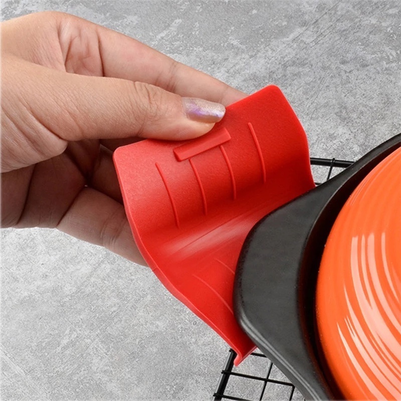 1 Cặp Vỏ Bọc Tay Cầm Tô/Nồi Cách Nhiệt Bằng Silicon Mềm Dày Dặn