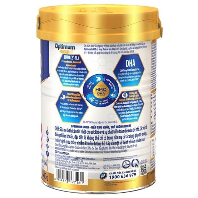 Sữa bột Vinamilk Optimum Gold Step 1 800g