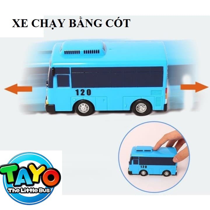 Bộ 4 Xe bus Tayo The little bus Mô hình xe ô tô đồ chơi cho trẻ em bằng nhựa cao cấp