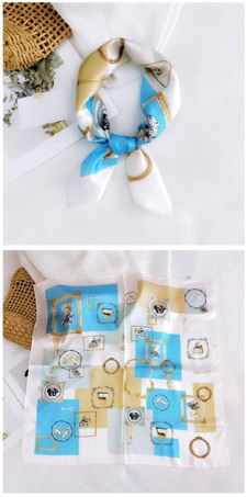 Khăn turban lụa choàng cổ thanh lịch size 58x58cm