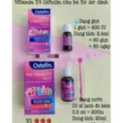 KIEN19 Vitamin D3 Ostelin bổ sung Vitamin D3 cho trẻ .