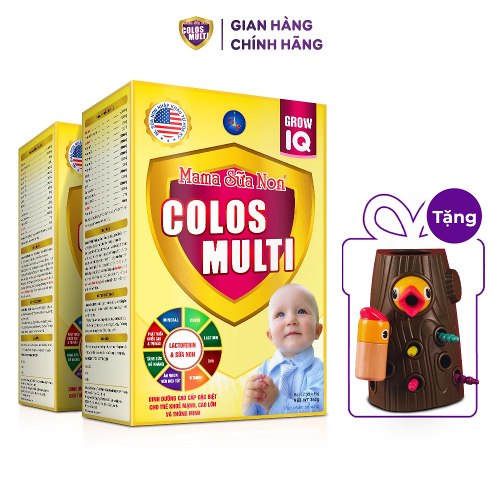 Combo 2 hộp sữa bột cho bé Colosmulti các loại 350g - 450g [Quà tặng bộ đồ chơi chim gõ sâu]