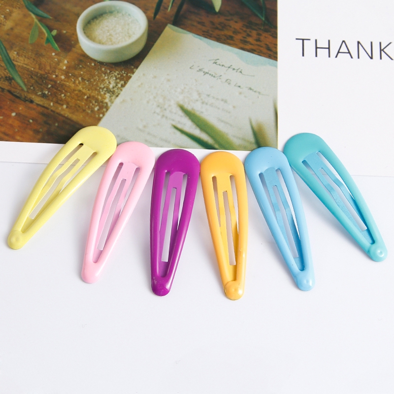 Kẹp tóc màu trơn đơn giản dễ thương cho bé