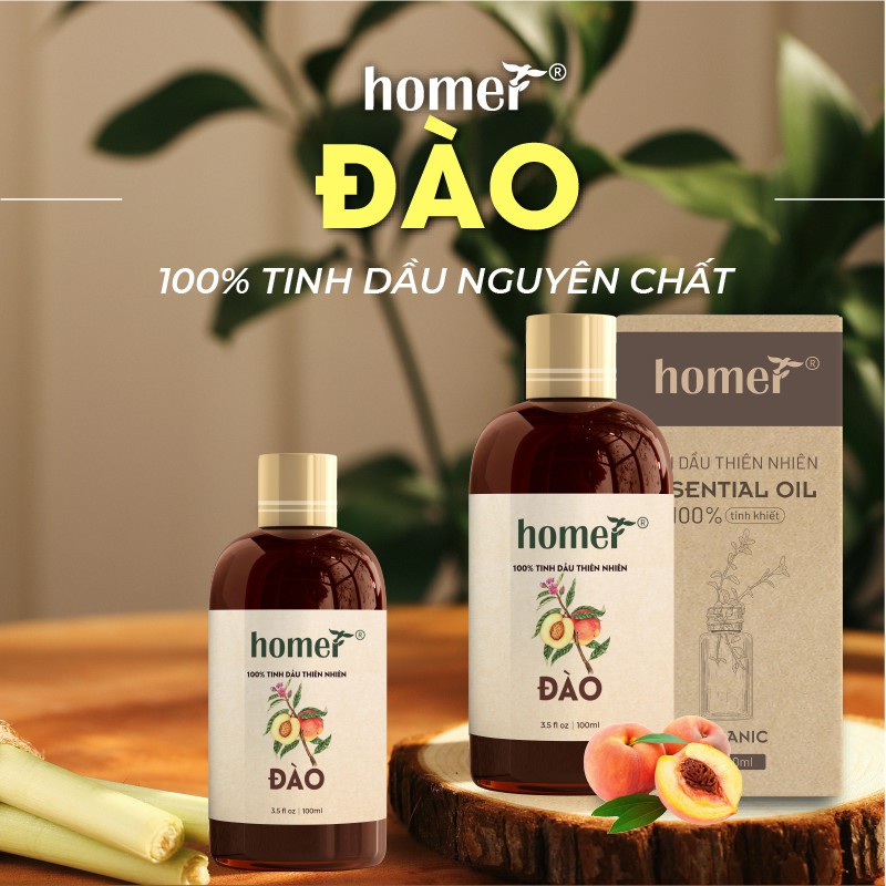 Tinh dầu Đào Homer giá dùng thử- Peach Essential Oil - đạt chuẩn chất lượng kiểm định