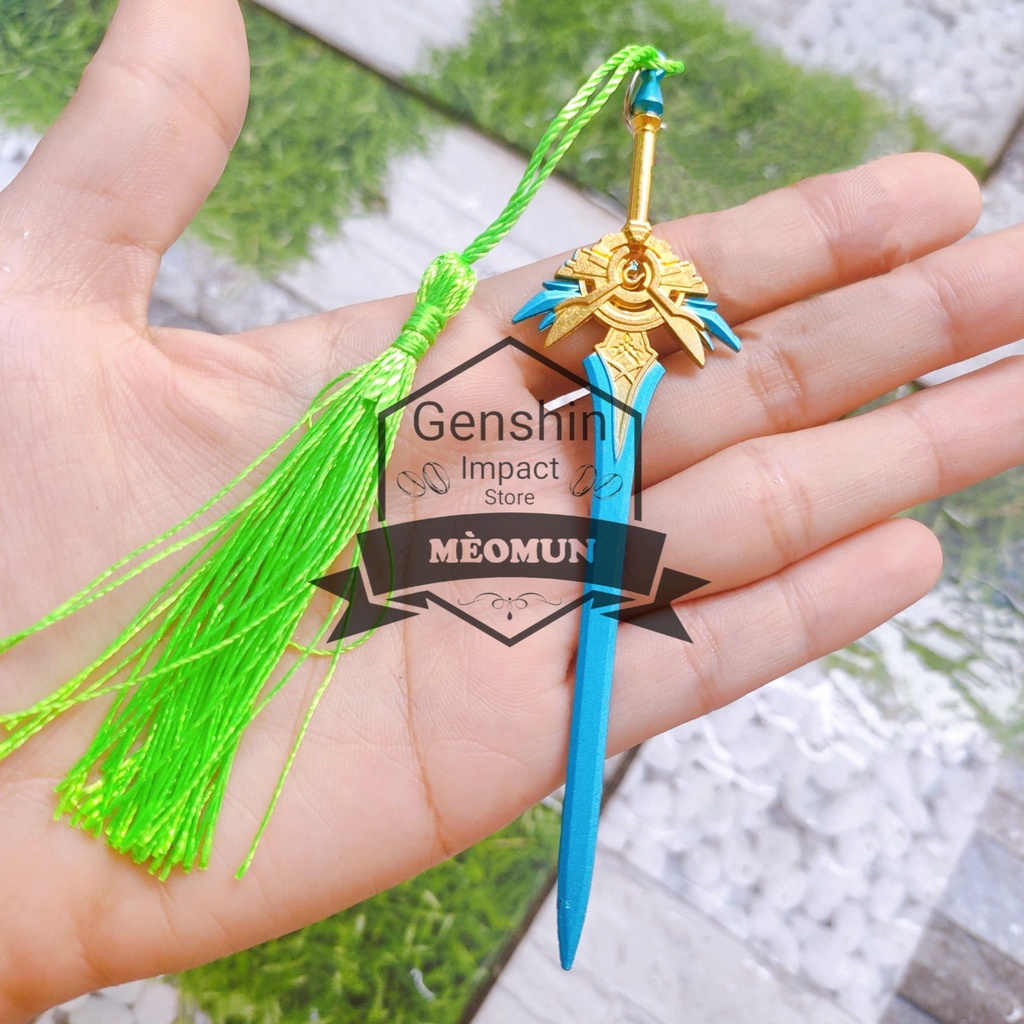 THIÊN KHÔNG Mô hình kim loại trang bị game Genshin Impact 12cm