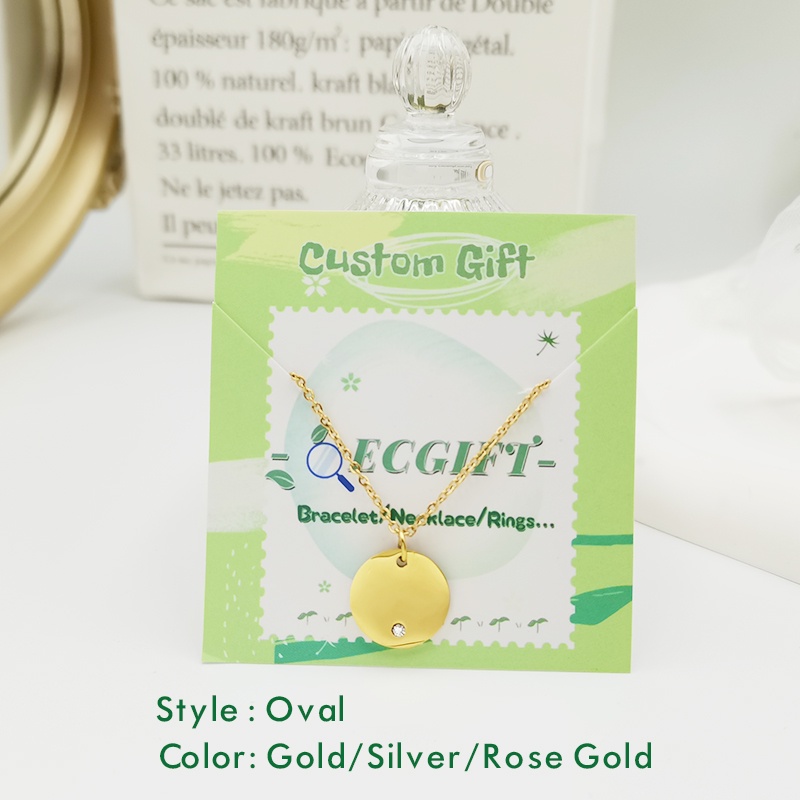 Vòng cổ Bằng Thép Không Gỉ ECGIFT GNE001 Có Thể Tùy Chỉnh