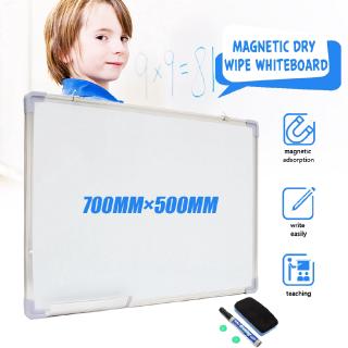Whiteboard from white board 500x700MM Double Side With Pen Erase Magnet button for office school