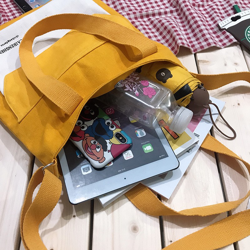 TÚI VẢI TOTE LIVING ĐỰNG VỪA A4 VẢI CANVAS LOẠI KHUY BẤM TD 105