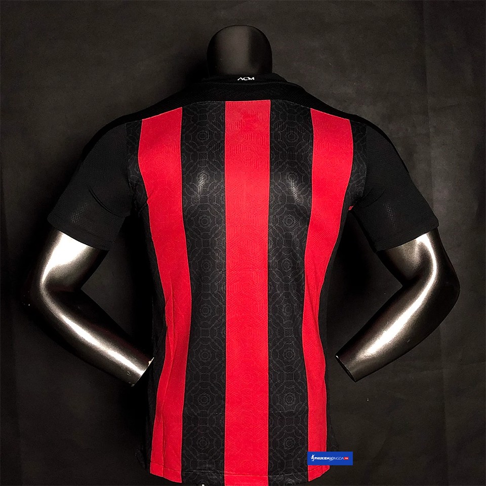 【Bodyfit Player】Áo AC Milan sân nhà 2020-2021 sọc đỏ đen, áo AC Milan sọc đỏ đen sân nhà 2021 ❝Thái Lan❞
