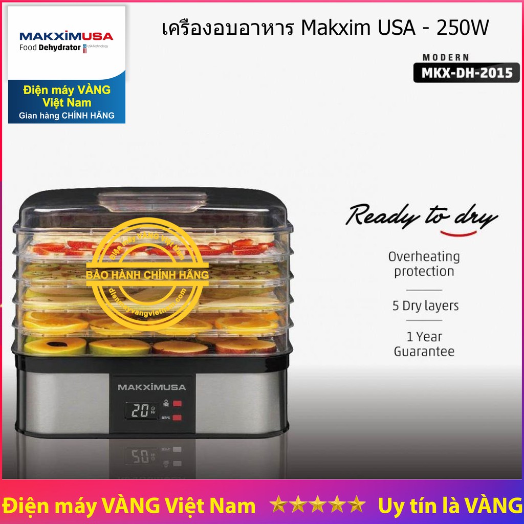 Máy sấy hoa quả thực phẩm cao cấp Makxim USA MKX-DH-2015