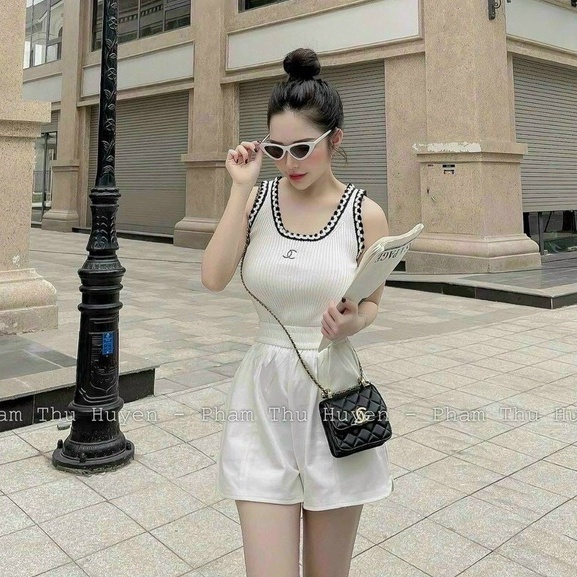 Áo ba lỗ len mongtogi cuốn viền chất len mềm co dãn tốt vanmiushop