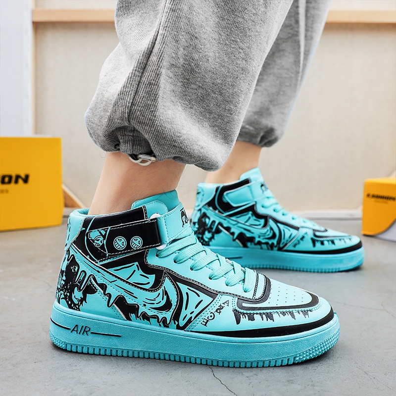 Giày thể thao cổ cao in họa tiết anime One Piece thời trang cá tính
