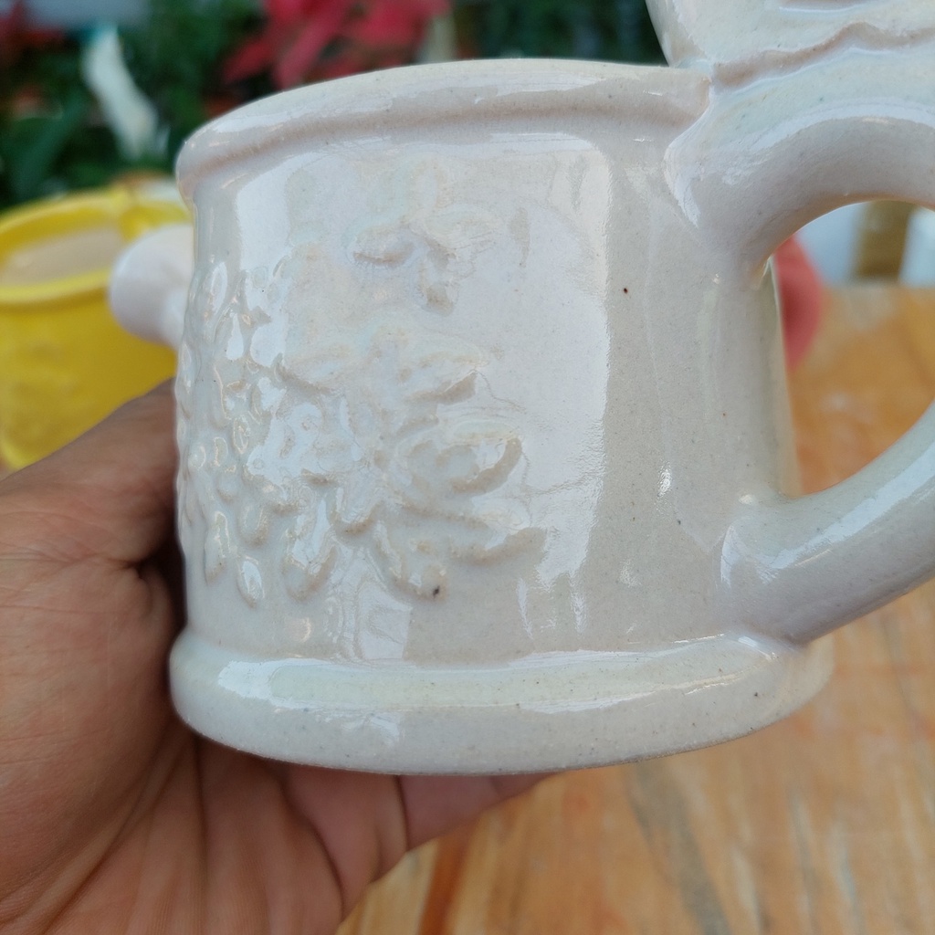 Chậu đất nung, Chậu sen đá - Bình tưới cây, miệng chậu 8cm, chiều cao 7cm
