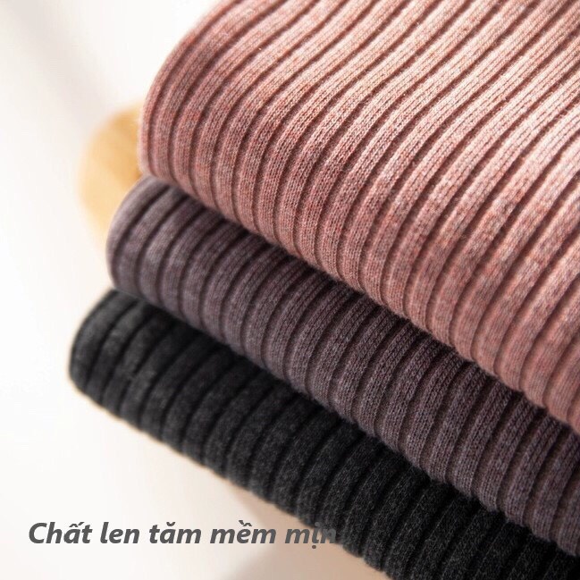 Bộ Đồ Giữ Nhiệt Thu Đông Nữ Chất Len Tăm Co Giãn 4 Chiều Thoải Mái