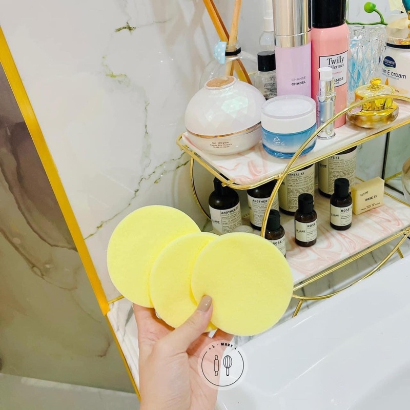 Bông Rửa Mặt Bọt Biển Chivey, Mút Tẩy Trang Dạng Nén - Thấm Hút Nhanh Rửa Siêu Sạch Không Gây Kích Ứng Da