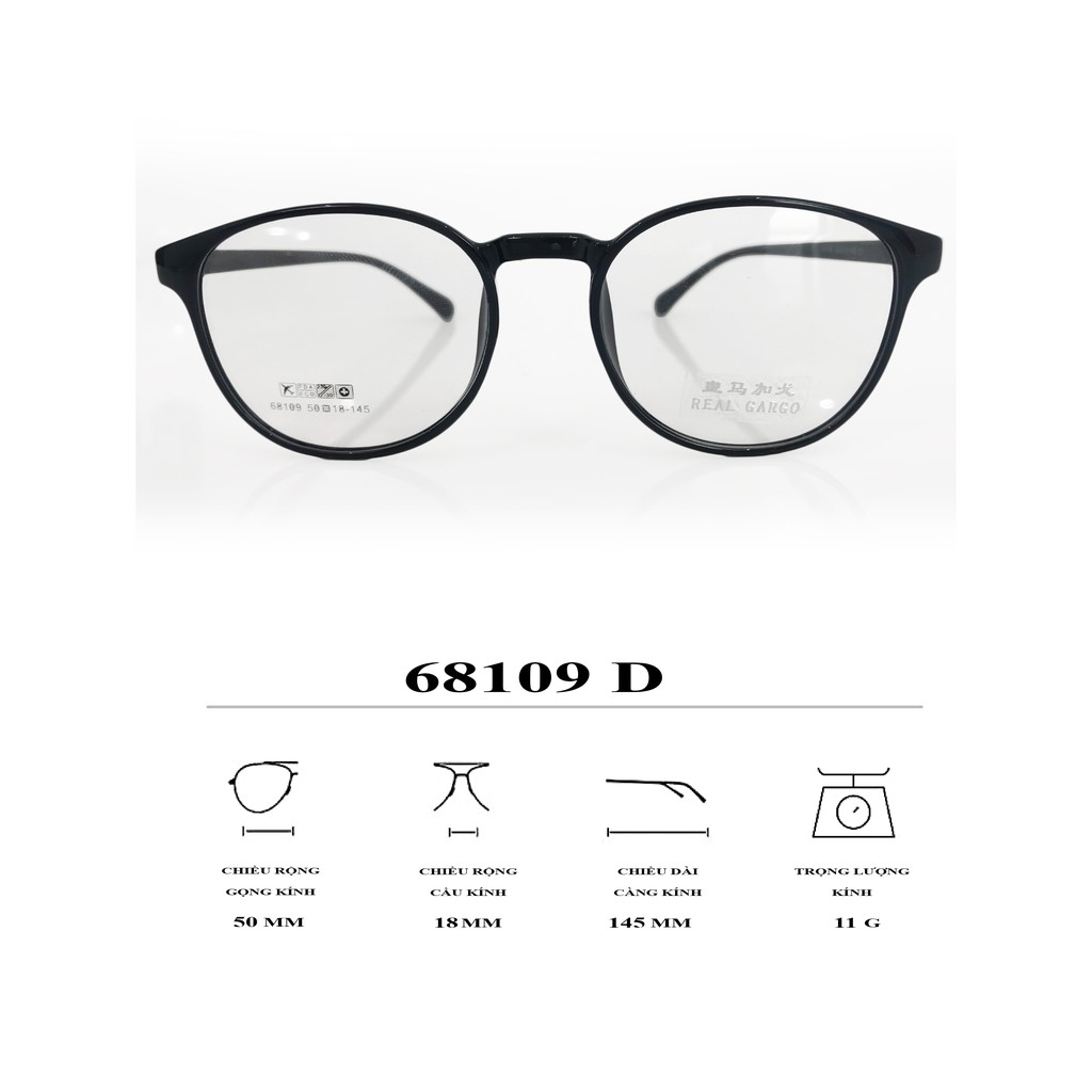 Gọng kính Ovan Nhựa TR90 Ouress 68109 Siêu Nhẹ Giá Mềm