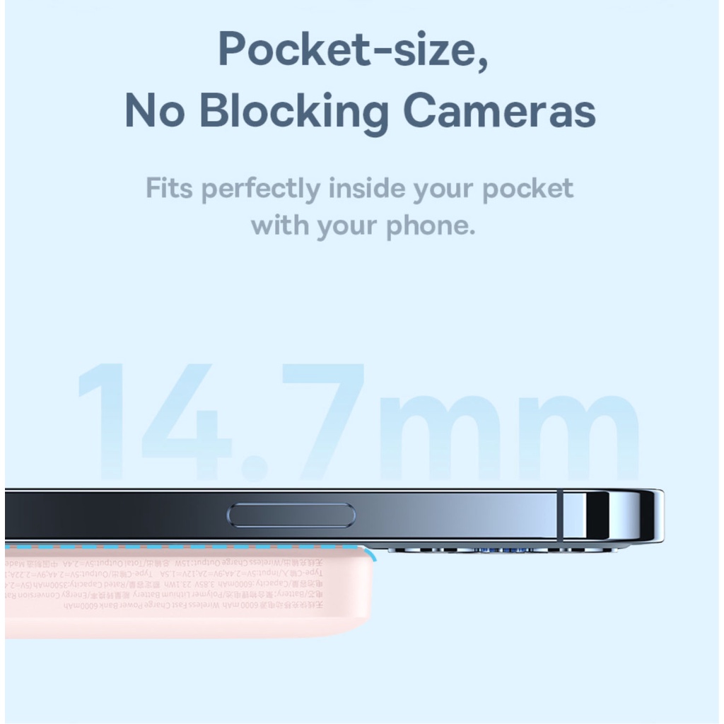 Sạc Dự Phòng Không Dây PD 20W/30W Baseus PPCXW06 6000mAh / 10000mAh,Sạc không dây từ tính Max 15W