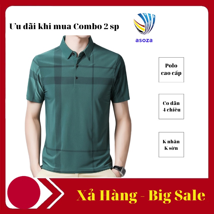 áo polo nam cao cấp áo thun nam cổ bẻ tay lỡ đẹp có form rộng cho người trung niên P04