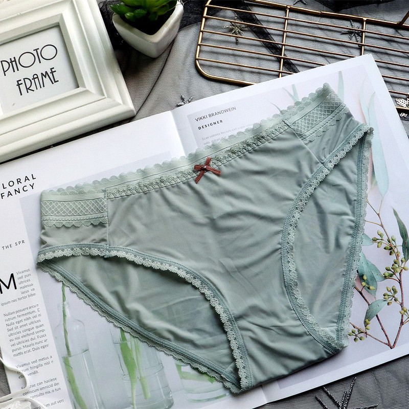 [Mã WASTDEP giảm 5K đơn bất kì] Quần Lót Q014 ren nơ thun lạnh hàng cao cấp | BigBuy360 - bigbuy360.vn