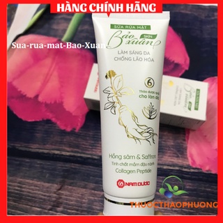 Sữa rửa mặt Bảo Xuân làm sáng da chống lão hóa ngăn nếp nhăn giữ ẩm không gây kích ứng chiết xuất thảo dược quý tuýp100g