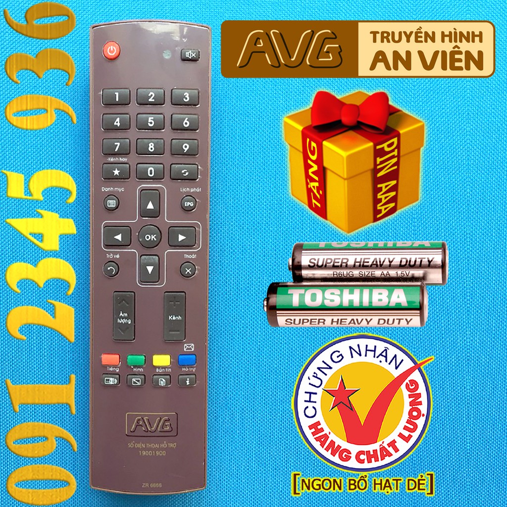 Điều khiển AN VIÊN mã số SR-6666 (THAY THẾ TẤT CẢ MobiTV và AN VIÊN) cho đầu kỹ thuật số TvBox. (Mẫu số 1)