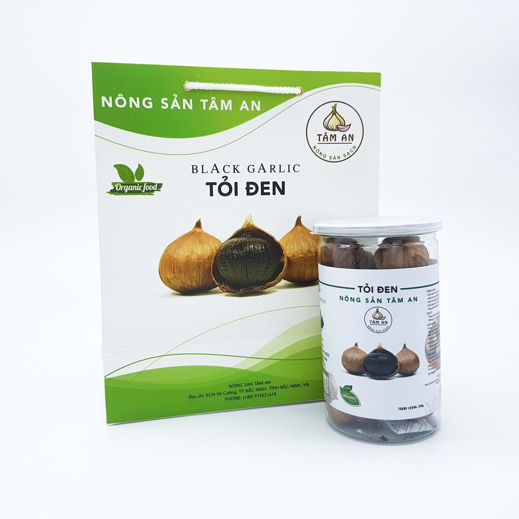 [Mua 1 tặng 1] Tỏi đen cô đơn cao cấp Tâm An 250g. lên men tự nhiên 90 ngày. Mua 1 hộp Tặng 1 hộp tỏi đen 100g