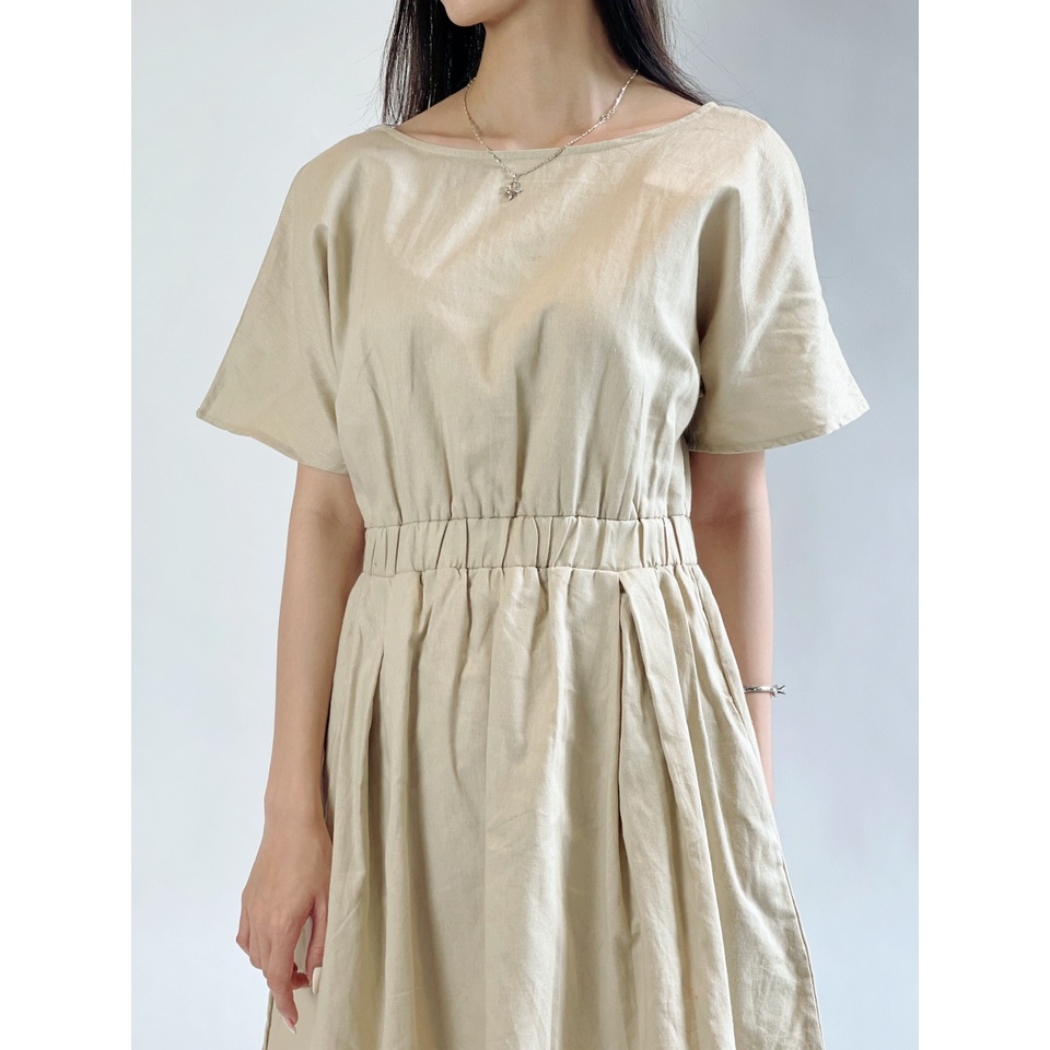 Đầm maxi dáng suông tay ngắn eo 3M hàng VNXK cao cấp