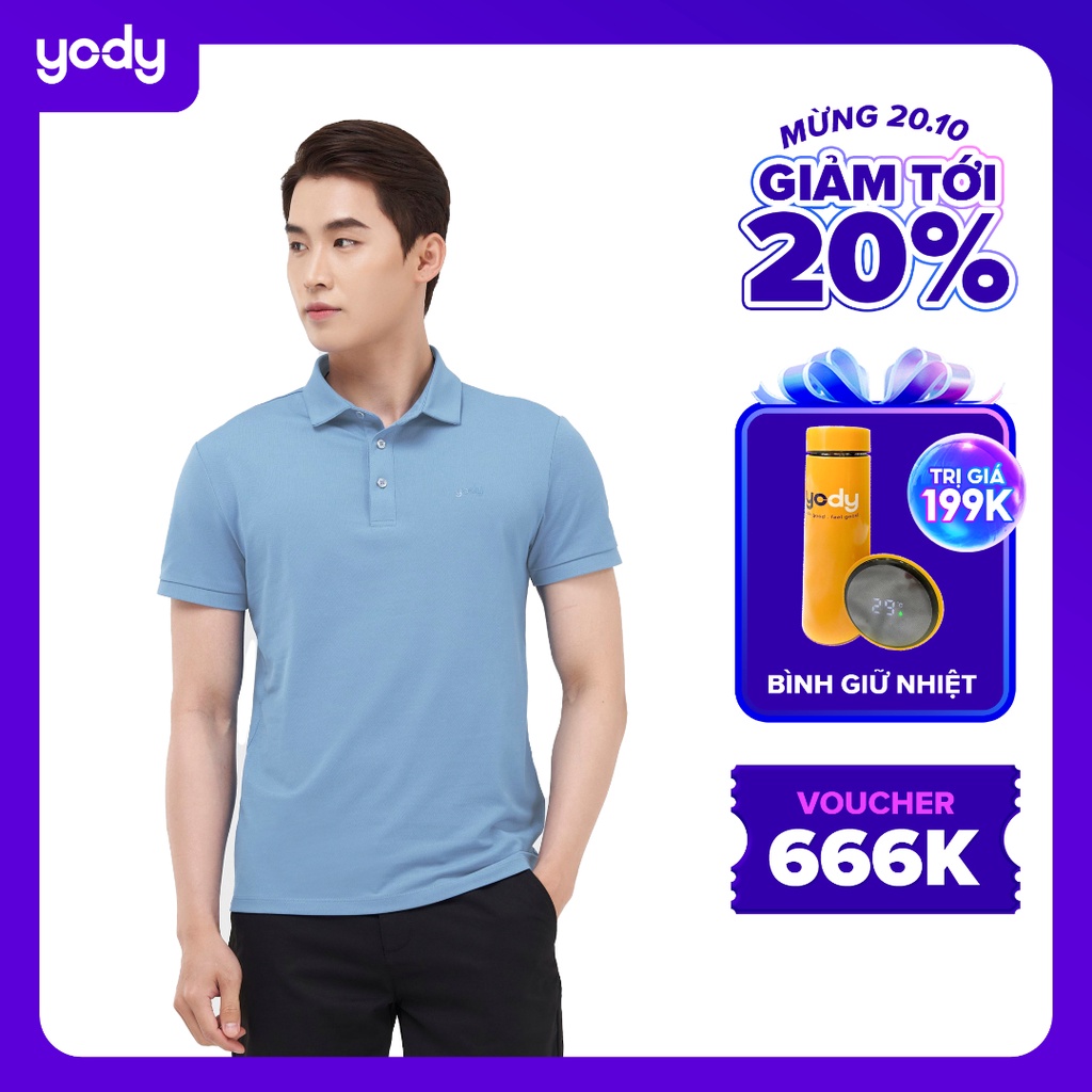 Áo Thun Polo Nam YODY phông cộc tay, có cổ bẻ chất vải cotton cá sấu APM5421