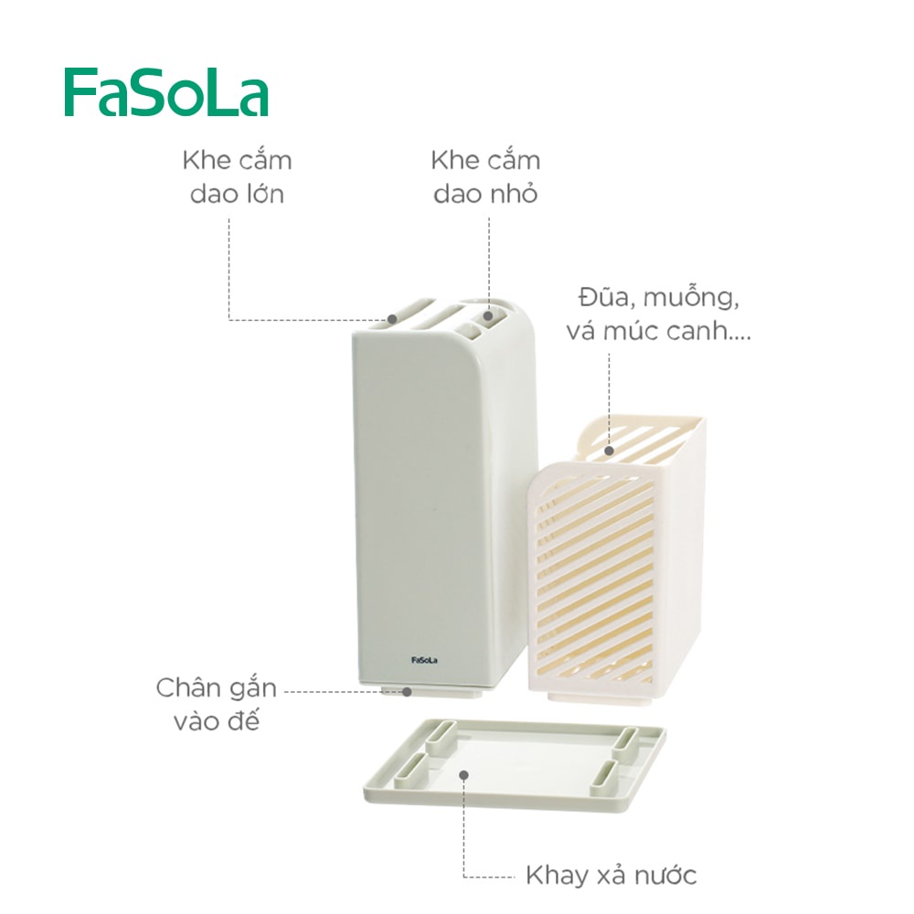 Ống đựng muỗng, đũa kết hợp dao, kéo tiện dụng [FaSoLa] FSLSH-200