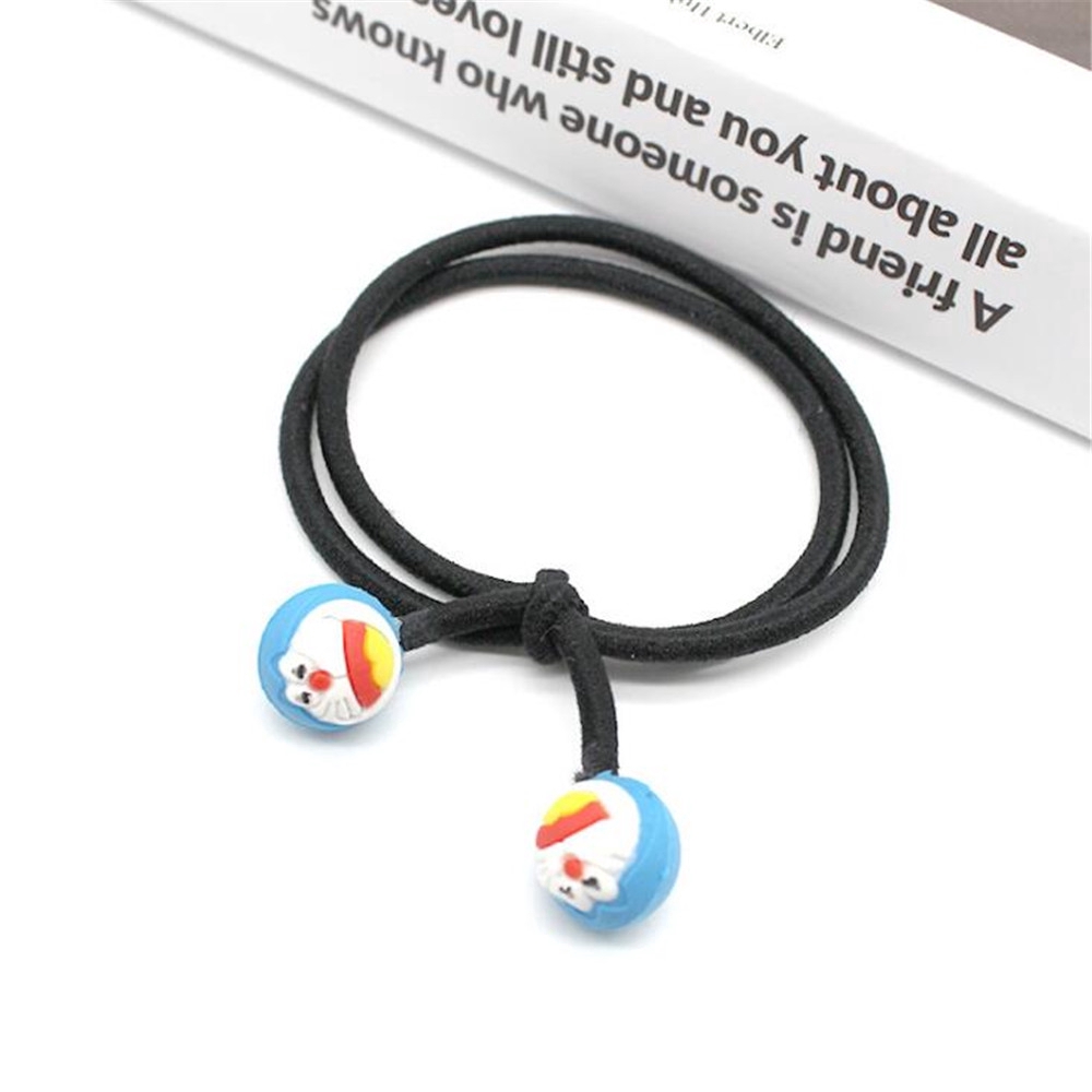 Dây cột tóc co giãn họa tiết hoạt hình đáng yêu phong cách Hàn Quốc