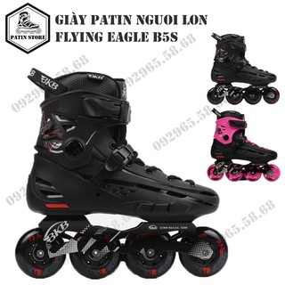 Giày patin người lớn, Giày Patin Flying Eagle B5S chính hãng, 2 màu đen, hồng