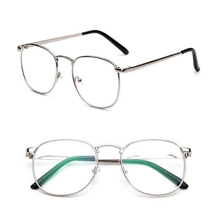 Gọng Kính Cận Chất Liệu Hợp Kim Unisex, Kính Vuông Gọng Sắt Không Rỉ Siêu Mảnh Nhẹ FERADO G247 (tặng kèm hộp đựng kính)
