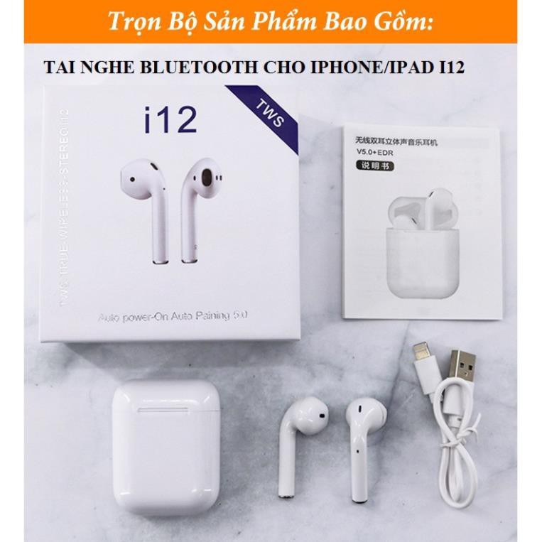 2 MẪU TAI BLUETOOTH IPHONE/IPAD | Tai I12 Và I12 Inpod | Nghe Gọi 2.5 Tiếng | 22000 VuaPhuKien