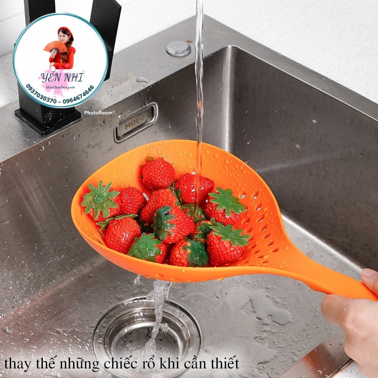 Vá vớt mì cỡ lớn - Muôi vớt đồ ăn dạng lưới