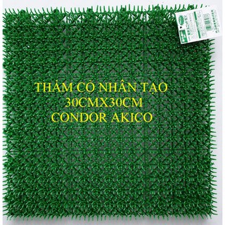 1 Tấm Thảm cỏ nhân tạo 30cmx30cm Made in Japan- Green lắp ghép dễ dàng hồ bơi, sân thượng... CONDOR JP