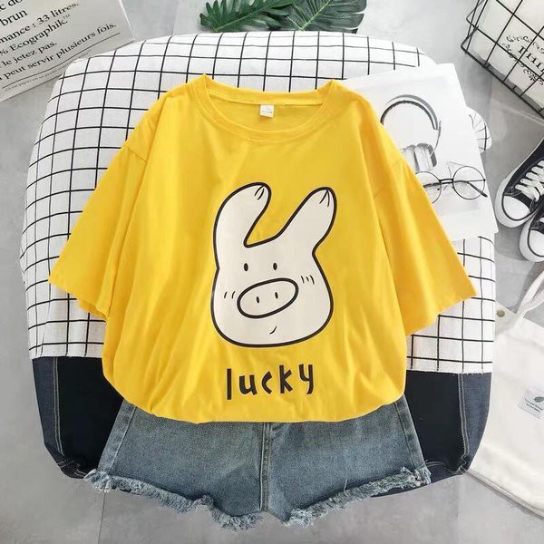 Áo thun lucky hình con heo ngộ ngĩnh