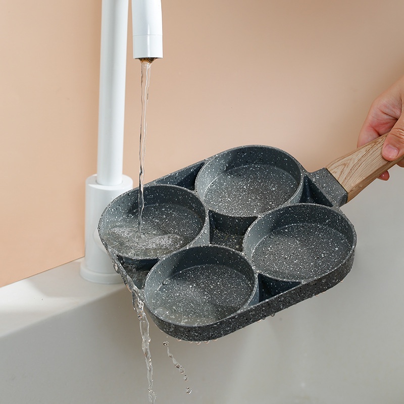 Chảo chống dính chia ô chảo đá chia 4 ngăn tiện lợi dùng được cho tất cả các loại bếp