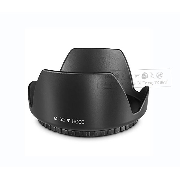 [52mm] Lens hood Loa che nắng hoa sen vặn ren ống kính máy ảnh Phi 52mm