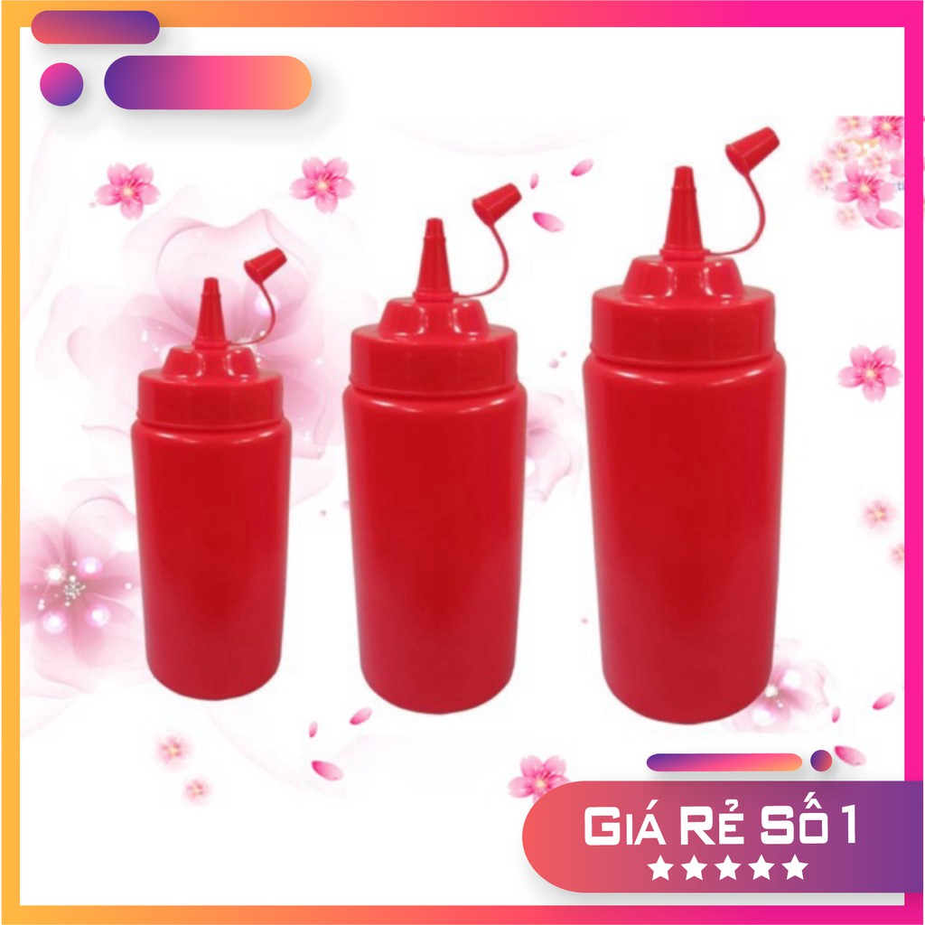 ⚡️FREESHIP⚡️Lọ đựng tương ớt, nước sốt nhựa mềm dầy đẹp 300ml