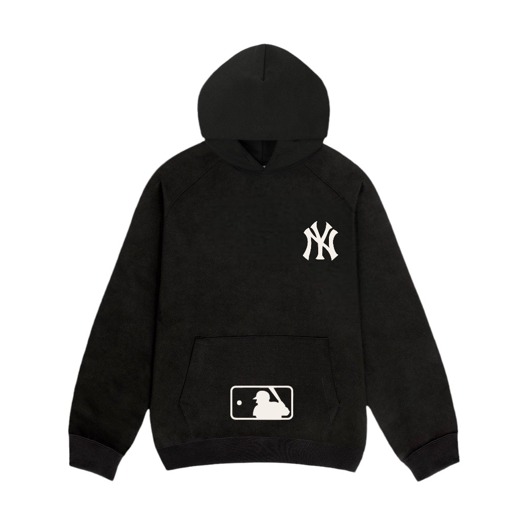 BIGSIZE - Áo hoodie nam vải nỉ form bigsize 90kg - 130kg in trước sau chữ NY và người đánh chài