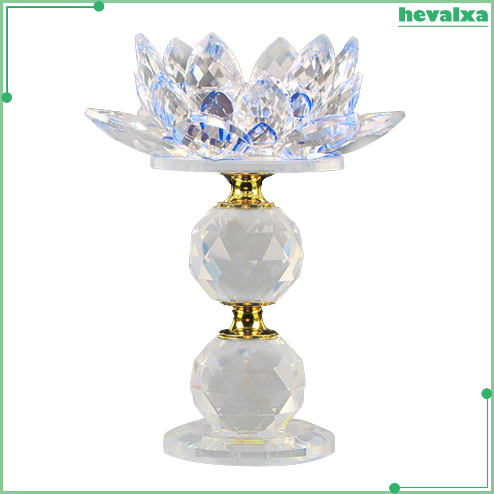 Chân đèn cầy hình hoa sen bằng pha lê phản chiếu lấp lánh trang trí bàn cà phê/đám cưới/tiệc tùng/tạo phong thủy