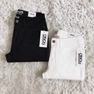 quần trắng đen rách baggy