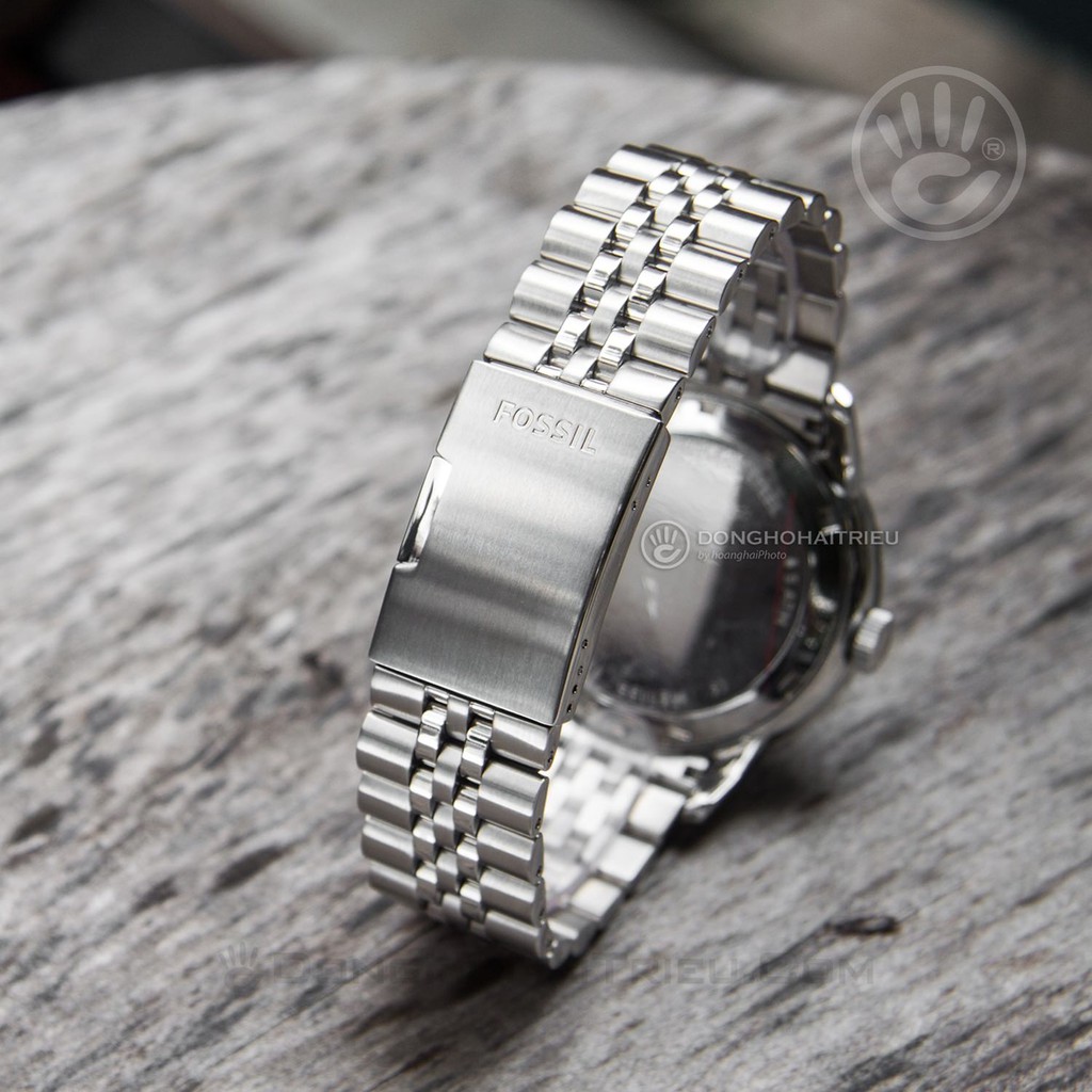 [ Full box chính hãng] Đồng hồ đeo tay Nam Fossil ME1135 chạy 2 động cơ dây thép đặc không gỉ, kính sapphire chống xước