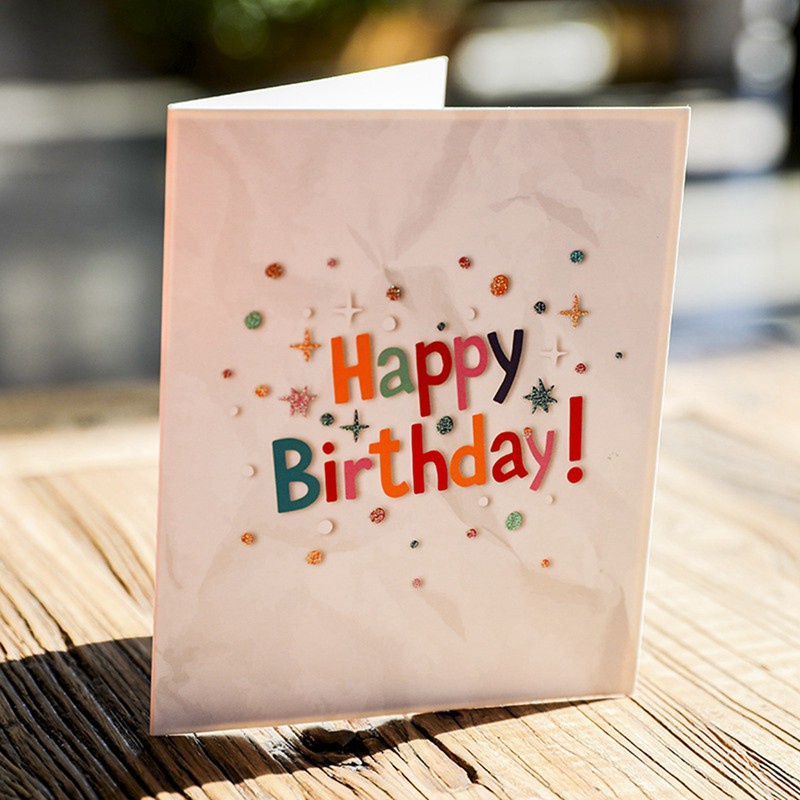 1 Pcs 100G Luxury Blue Shredded Tissue Hamper Paper Gifts Box & 1 Set 3D Pop Up Dream Cake Greeting Card