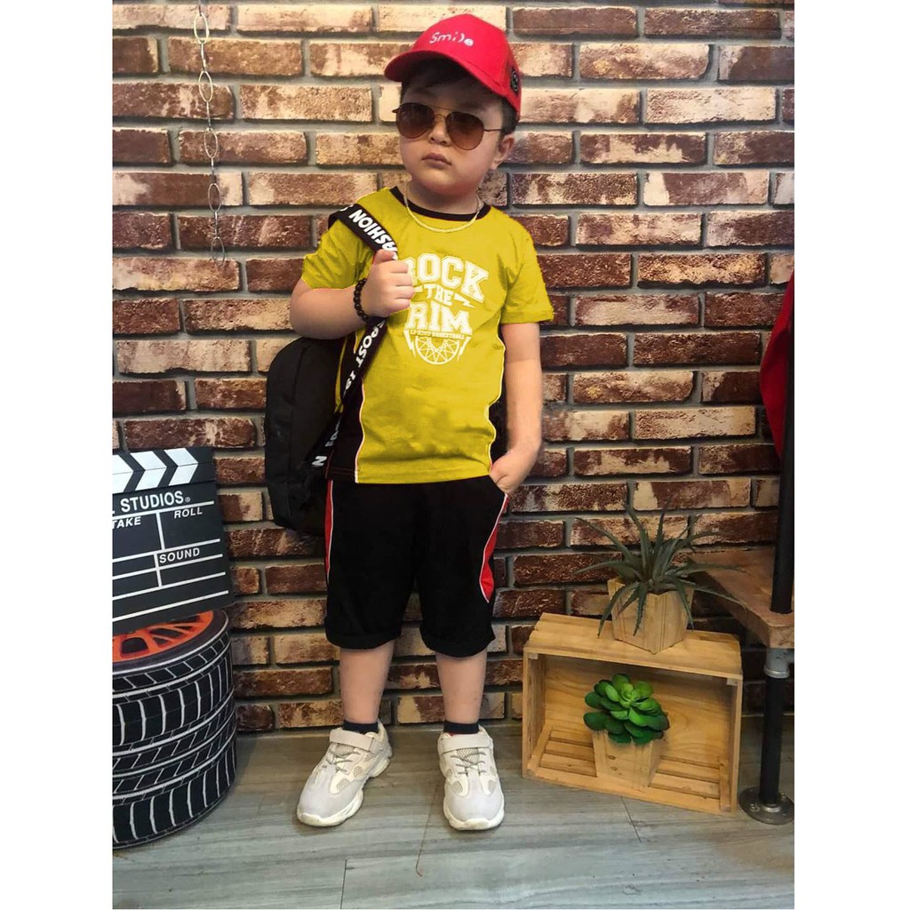 Đồ bộ quần áo thun bé trai, bố con tay ngắn, thun cotton - Quần áo trẻ em - SockiMall (200534) (Màu Đỏ) | BigBuy360 - bigbuy360.vn