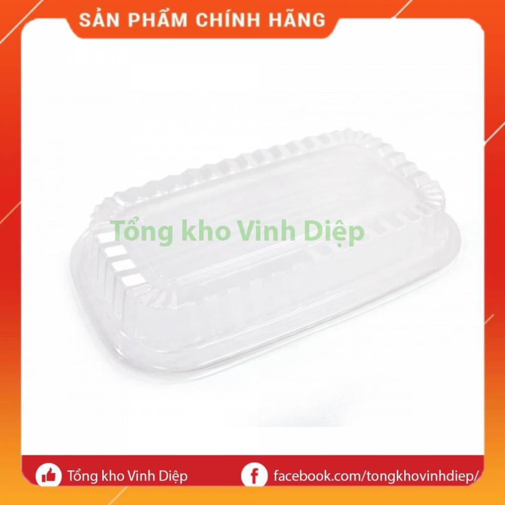 Combo 50 hộp nhựa đế đen đựng bánh, hoa quả dùng 1 lần - HT203